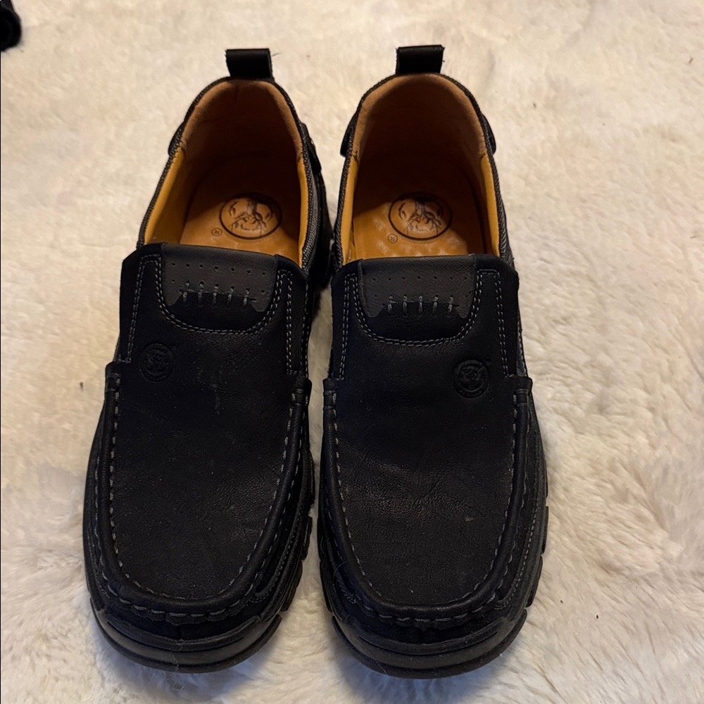 Classic Black Leather Loafers for Men